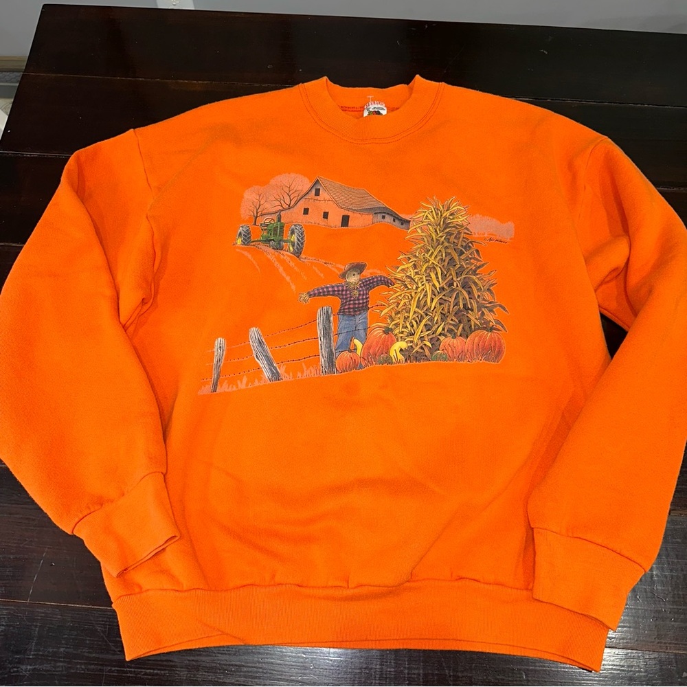 Vintage Orange Fall Halloween Crewneck Sweatshirt